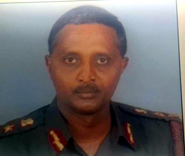 Major K.P.R. Hari in uniform, wearing the ribbon of the Vir Chakra